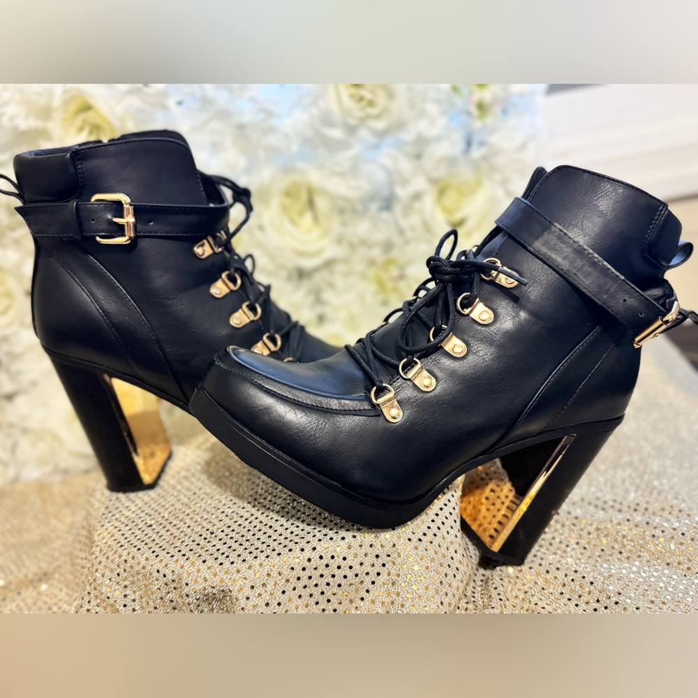 Elegant Black Leather Ankle Boots
